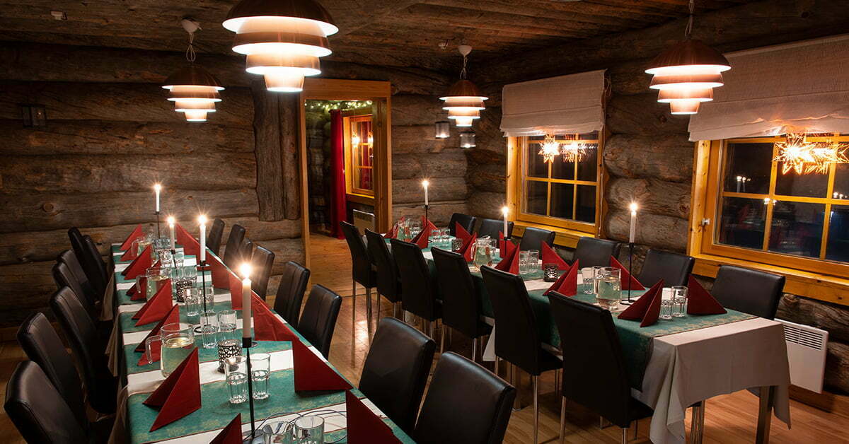 Brandön Lodge julbord dukning
