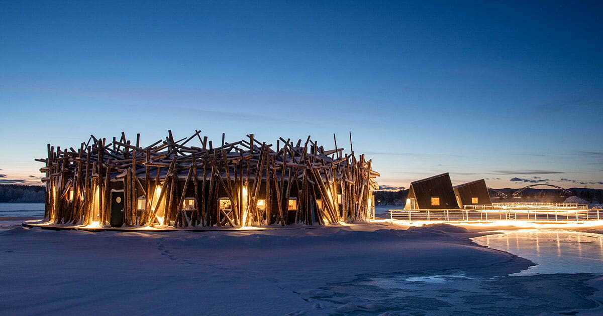 Arctic Bath spa på Luleå älv