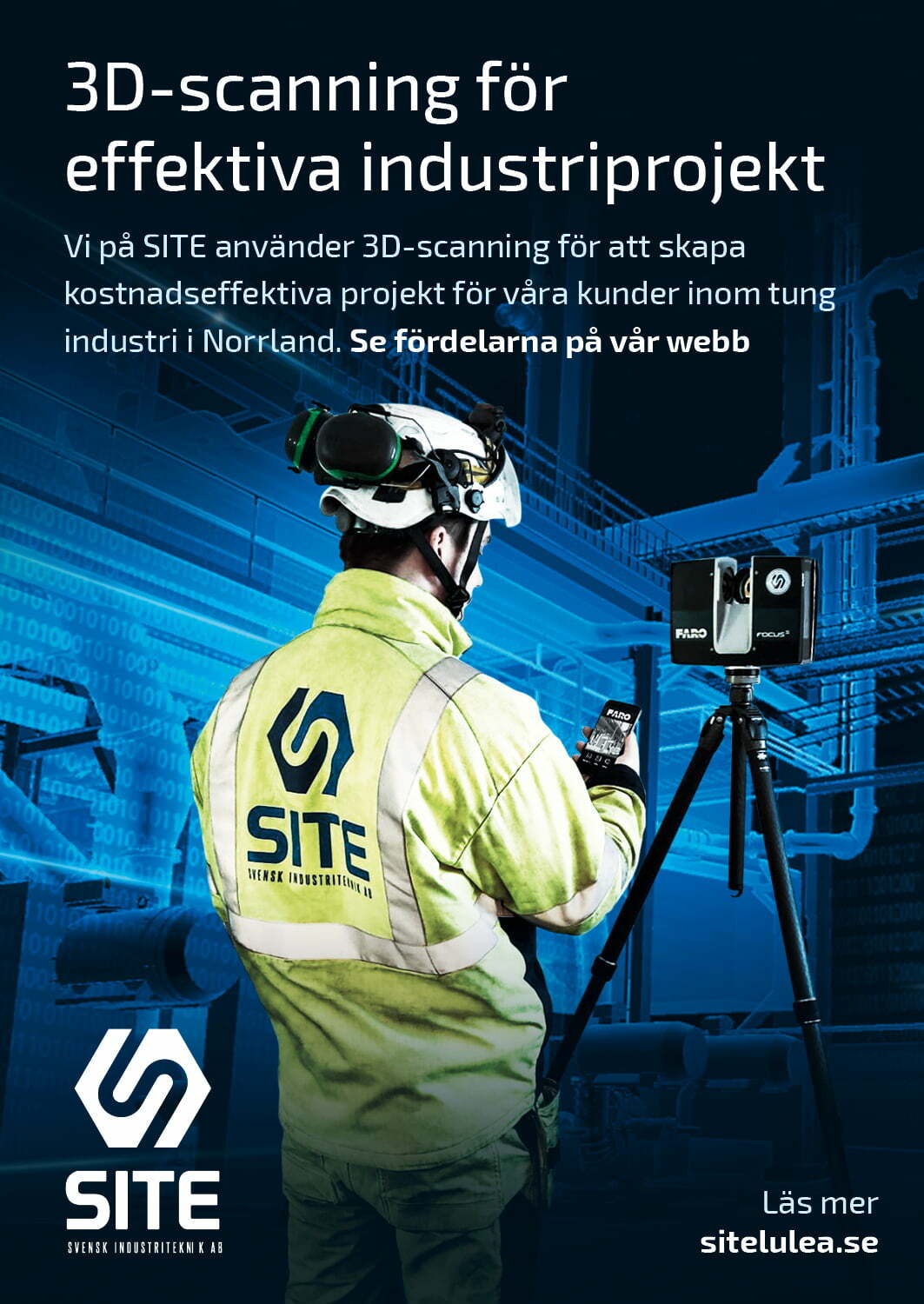 Annons om 3D-scanning för SITE