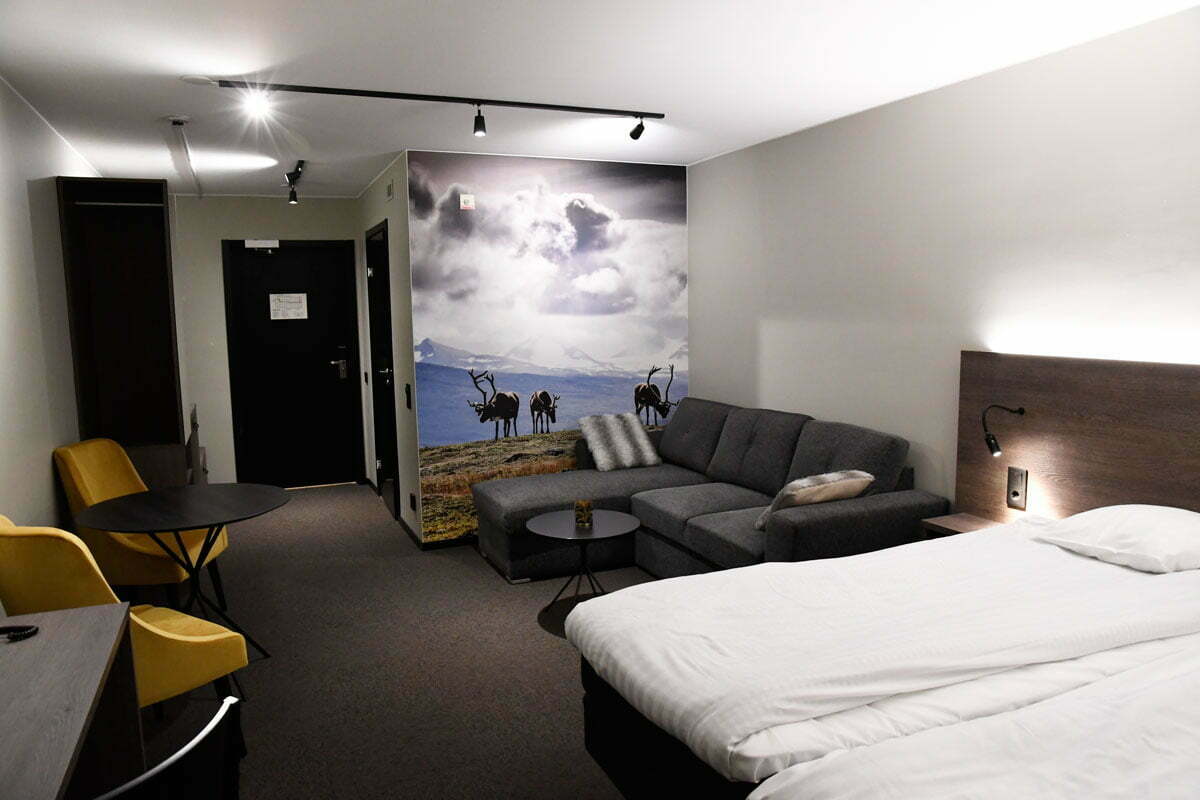 Fototapet i Pite Havsbads hotellrum