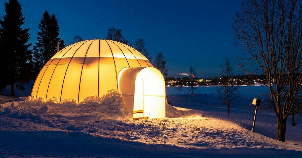 Igloo på Ice and light village i Kalix
