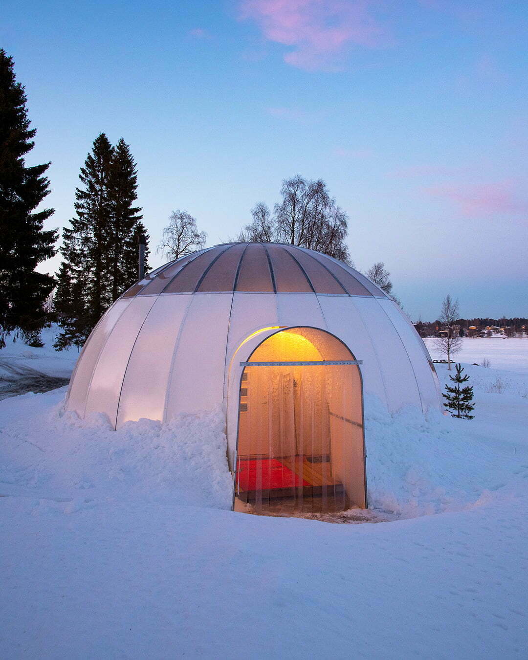 Igloo på Ice and light village i Kalix