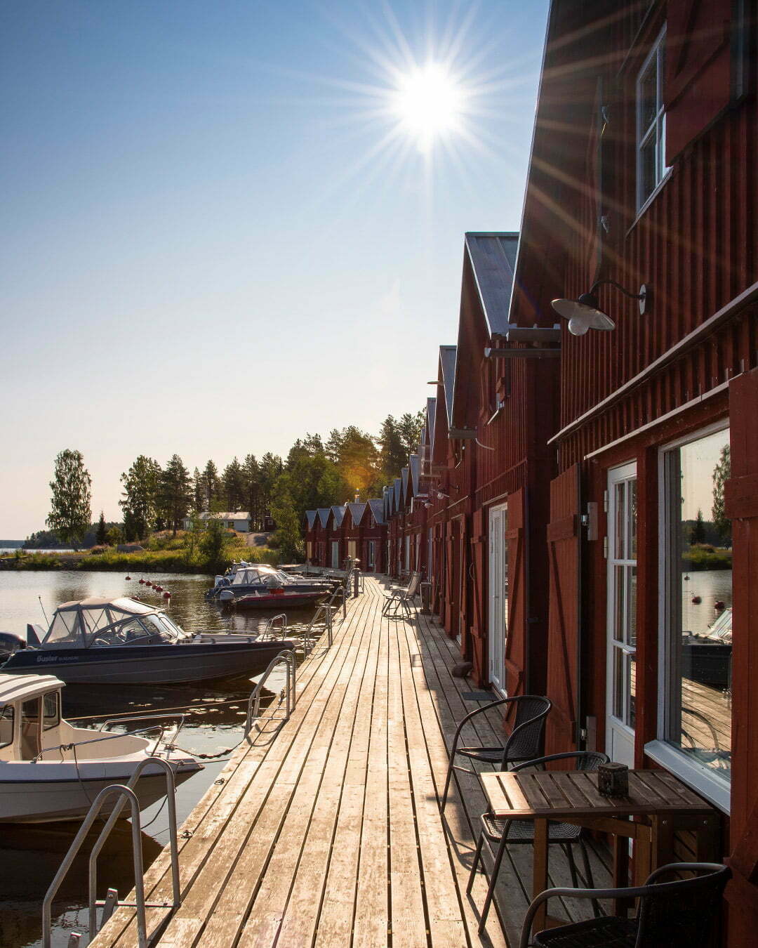 Kängsön båthamn i Råne älvdal
