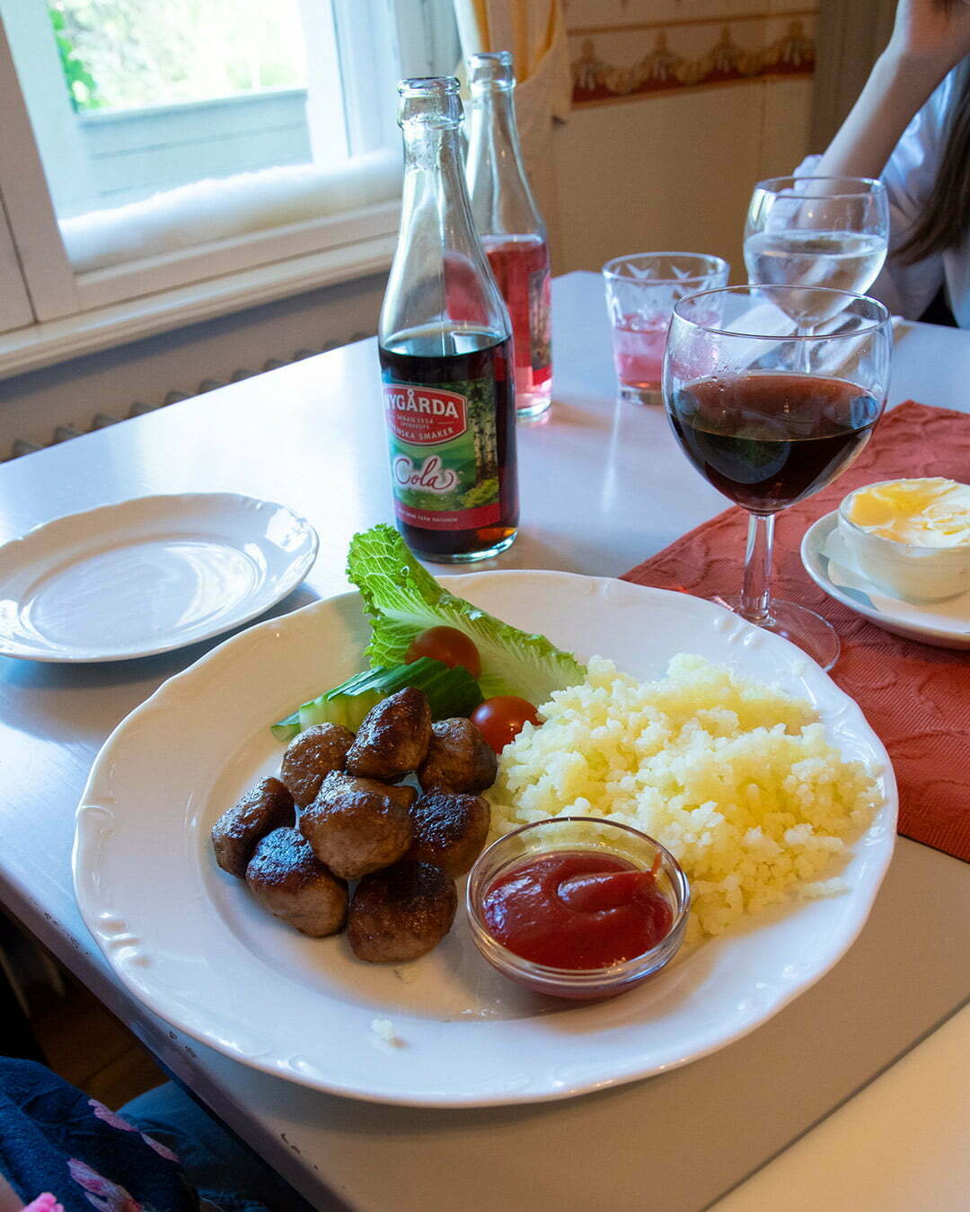 Mat på restaurangen i Melderstein Herrgård