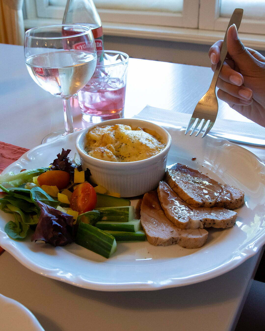 Mat på restaurangen i Melderstein Herrgård