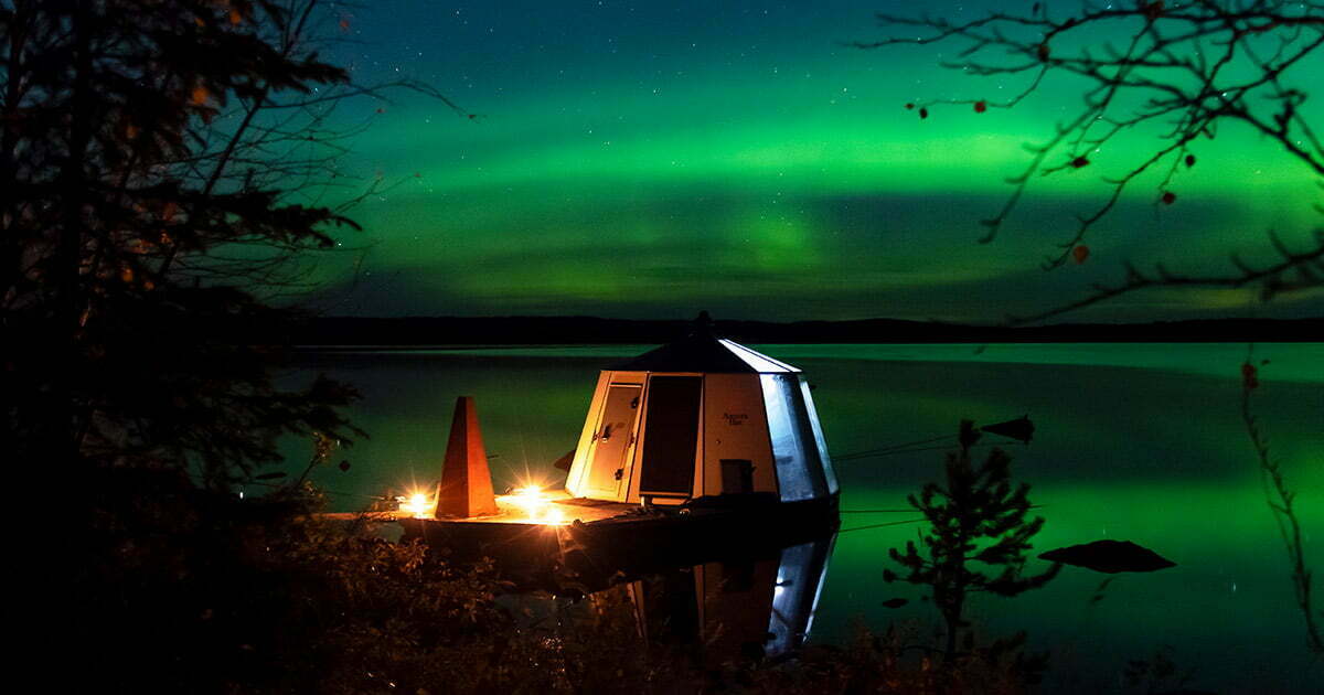 Norrsken i Jokkmokk på Aurora Igloohotel 26 september 2020