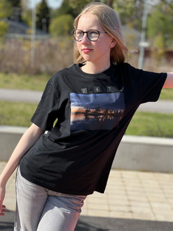 Norrland 247 T-shirt motiv över Isbrytarna Luleå, SVART