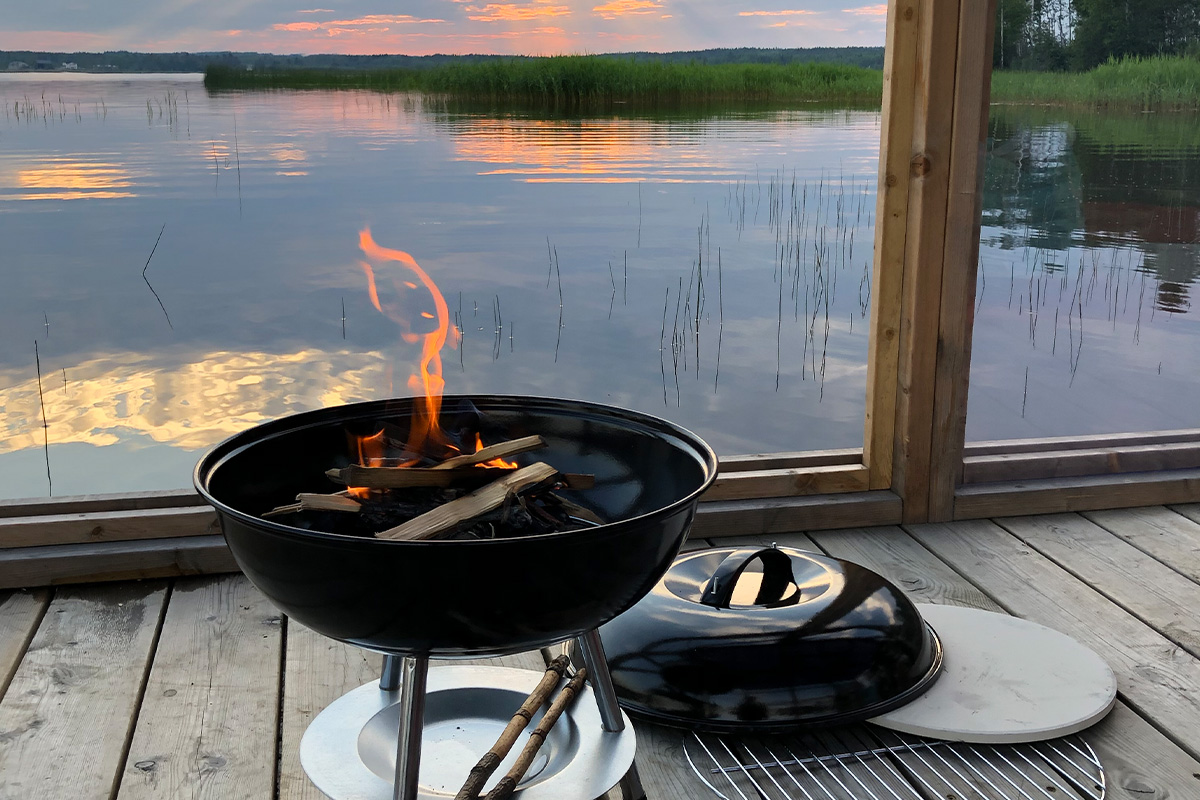 Grilla och laga mat på bad och campingflotten norrland247